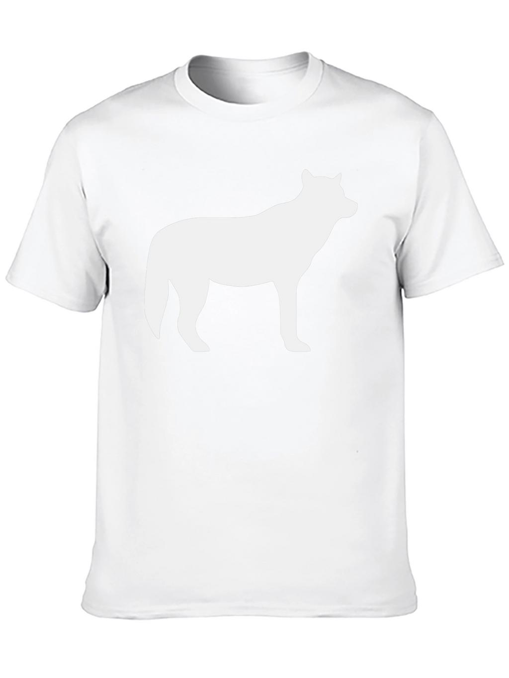 Wolf Silhouette T-Shirt - Black Crew Neck Tee