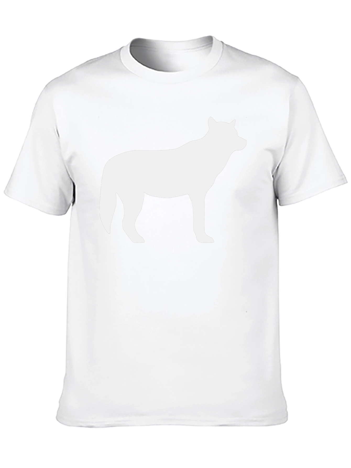Wolf Silhouette T-Shirt - Black Crew Neck Tee
