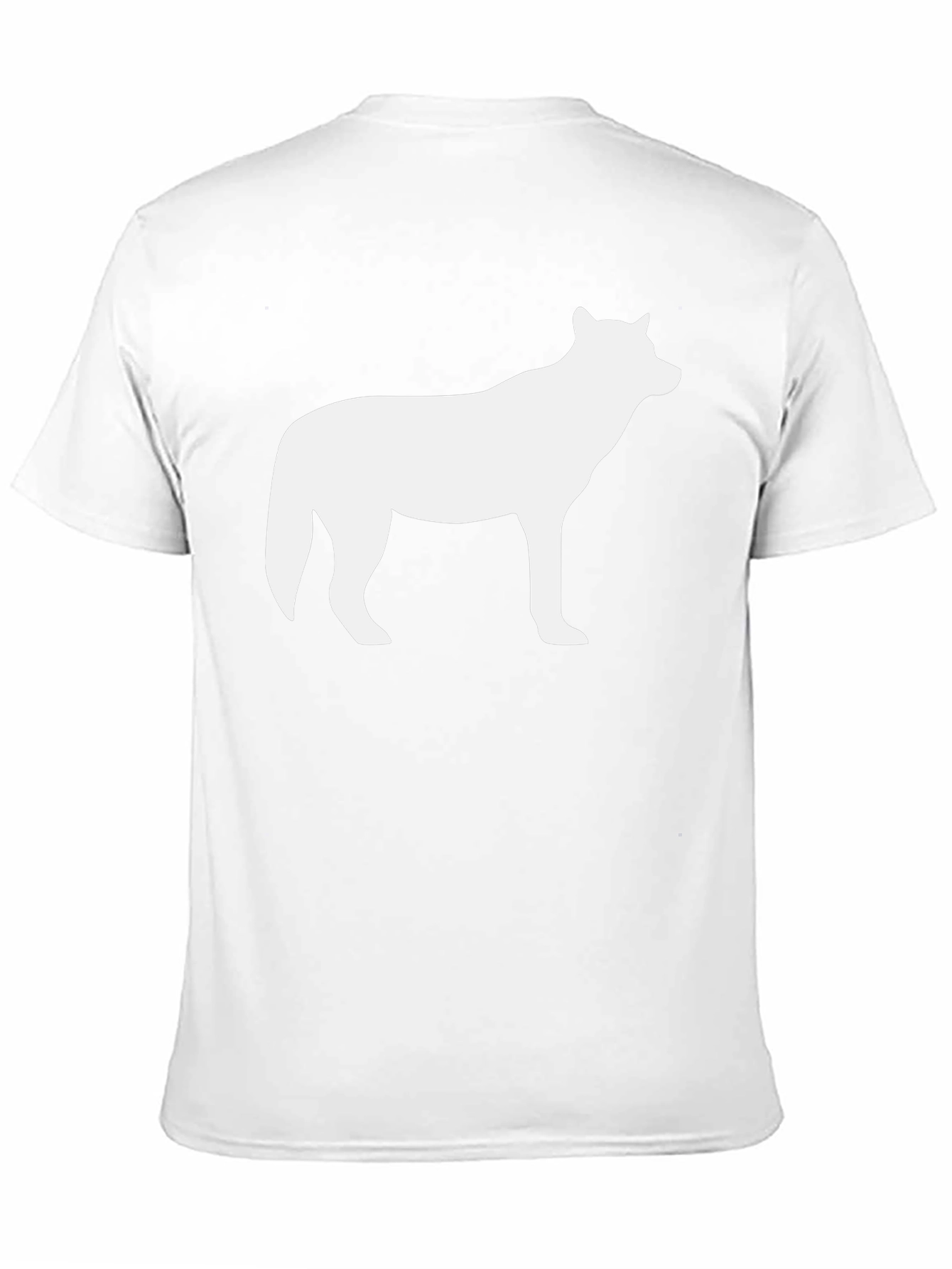 Wolf Silhouette T-Shirt - Black Crew Neck Tee