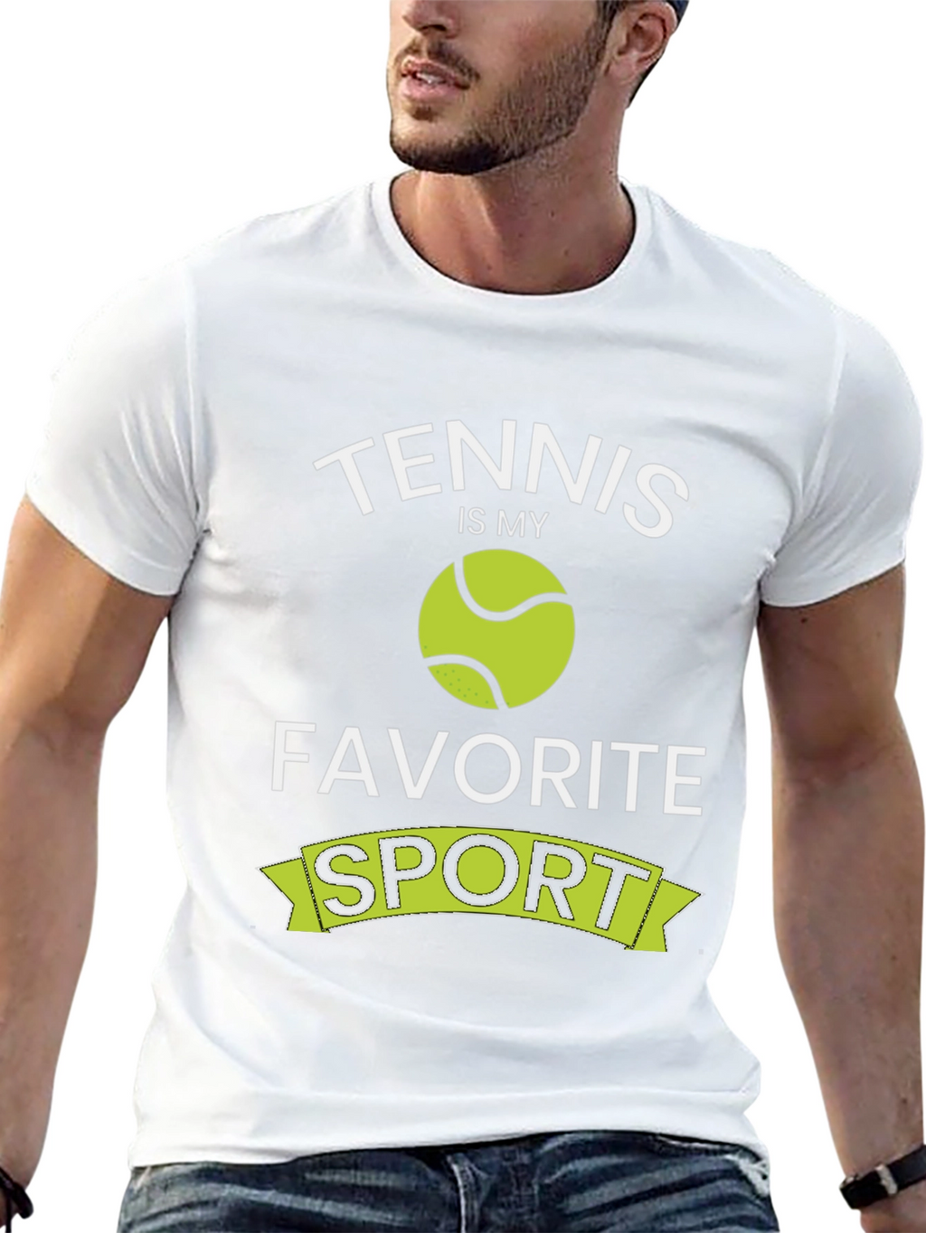 Tennis Is My Favorite Sport Black T-Shirt