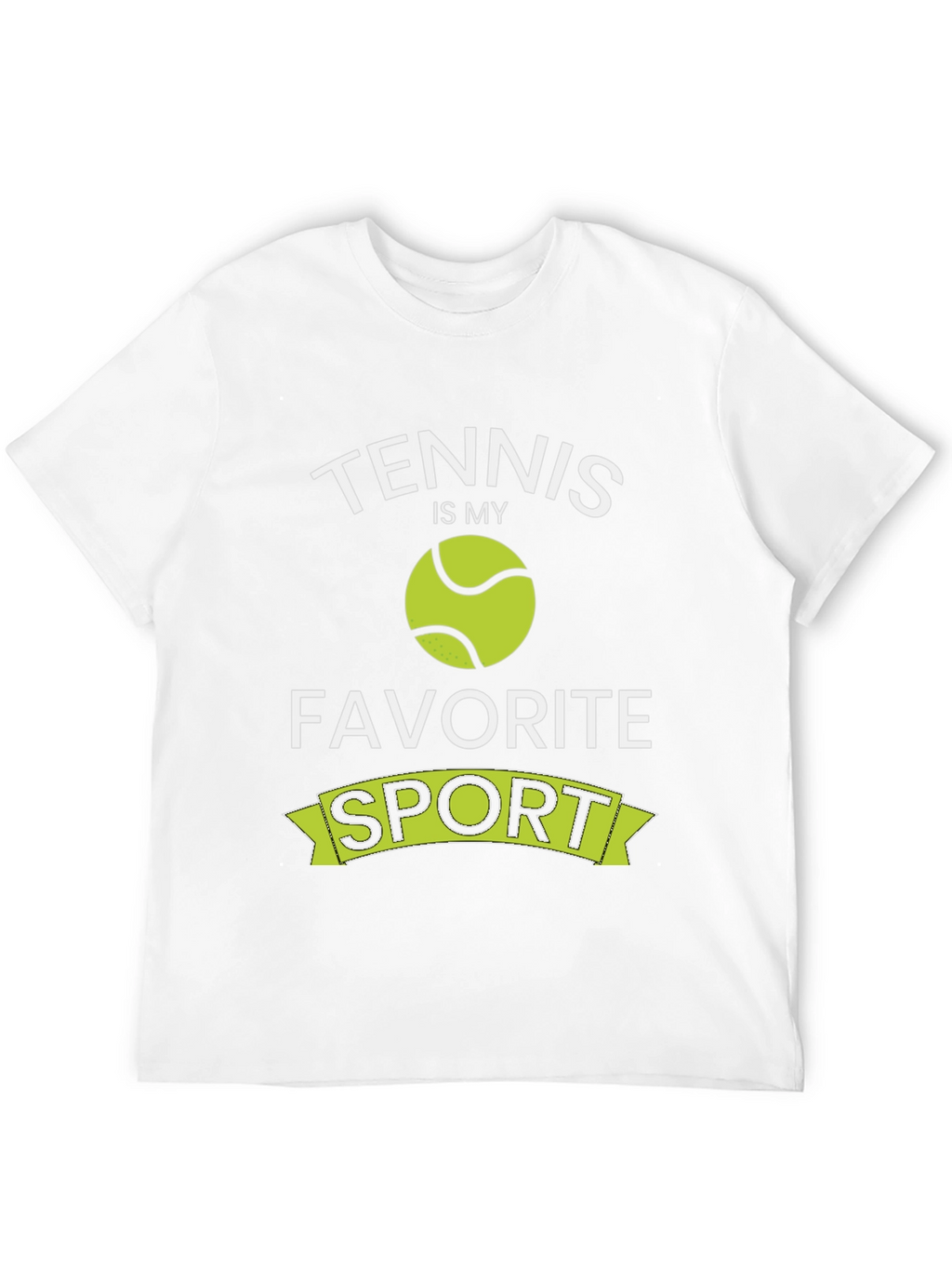 Tennis Is My Favorite Sport Black T-Shirt