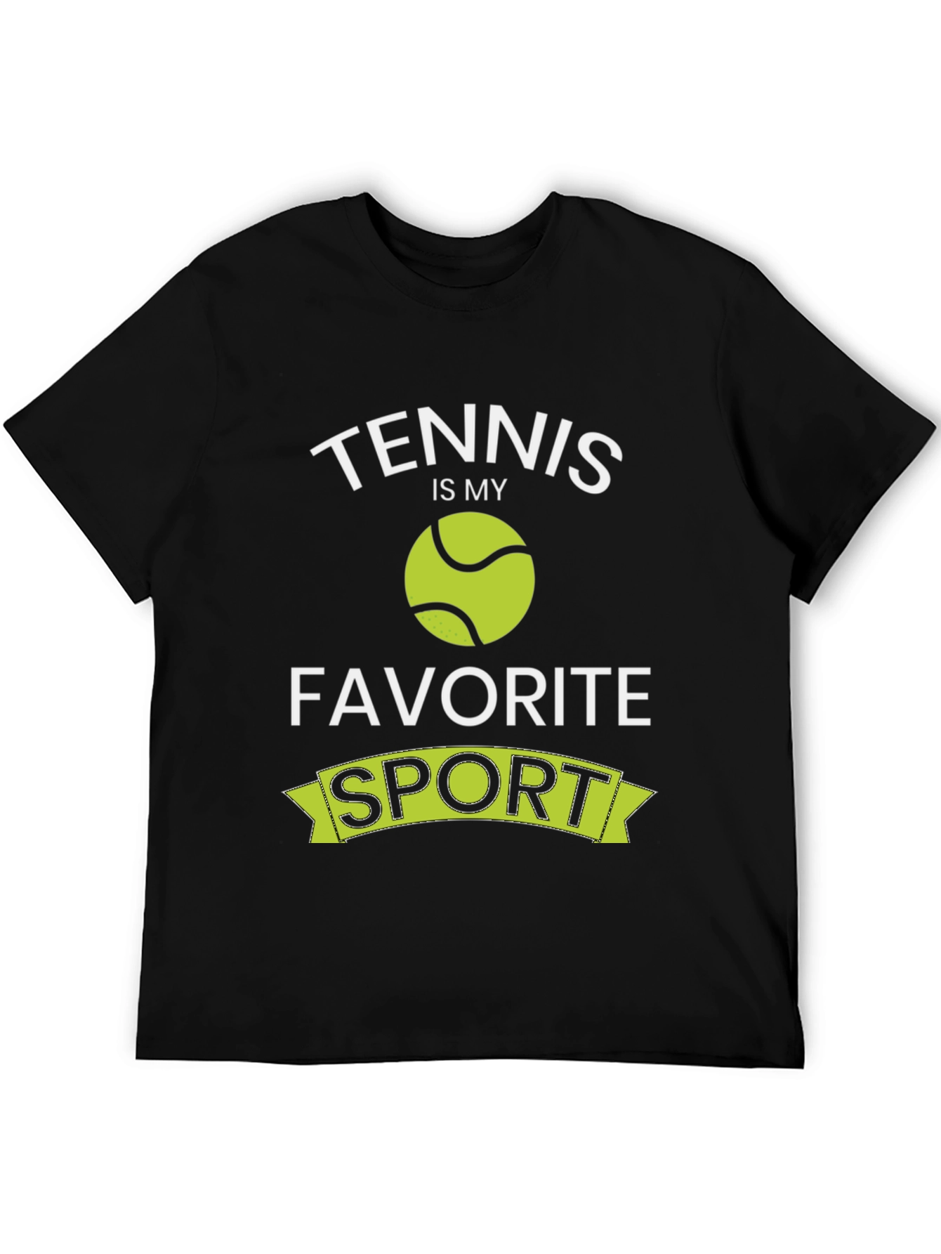 Tennis Is My Favorite Sport Black T-Shirt