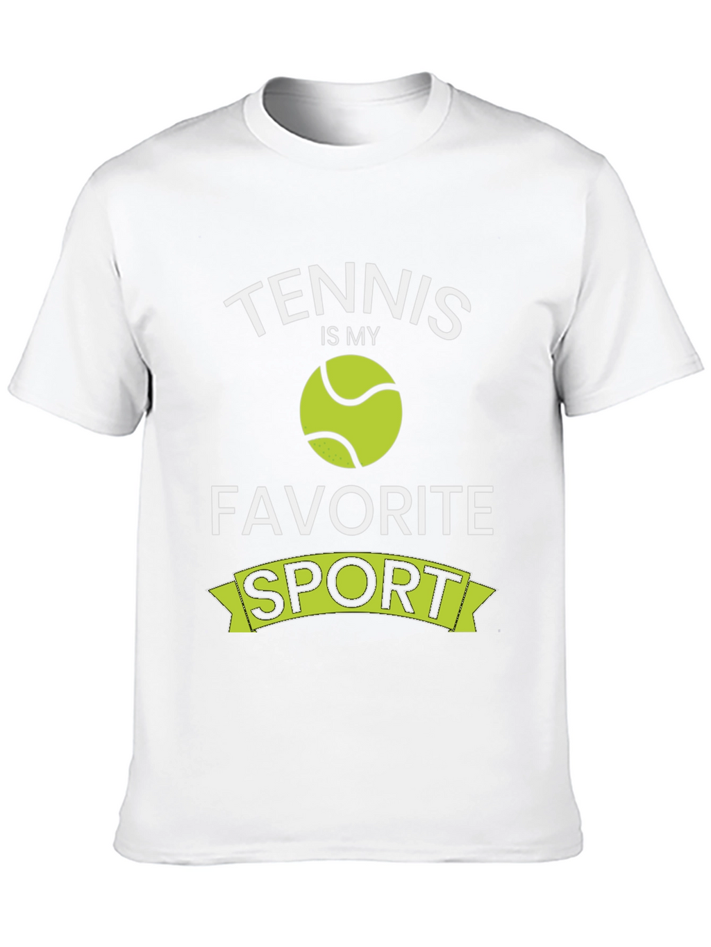 Tennis Is My Favorite Sport Black T-Shirt