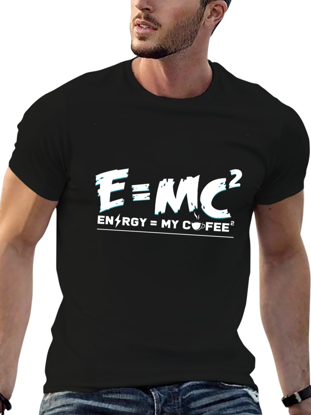 E=MC2 Energy Coffee T-Shirt - Science Humor Tee