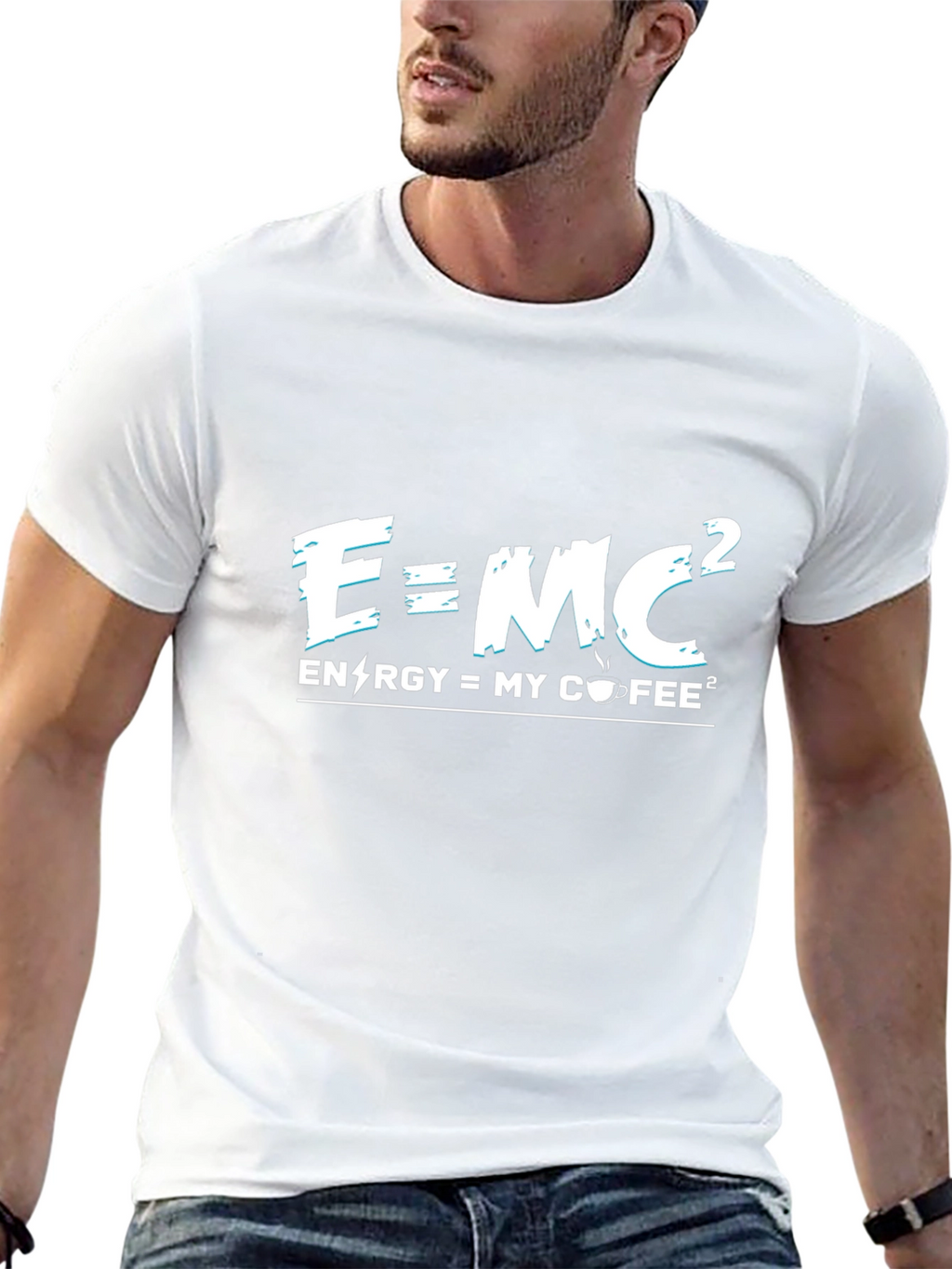E=MC2 Energy Coffee T-Shirt - Science Humor Tee