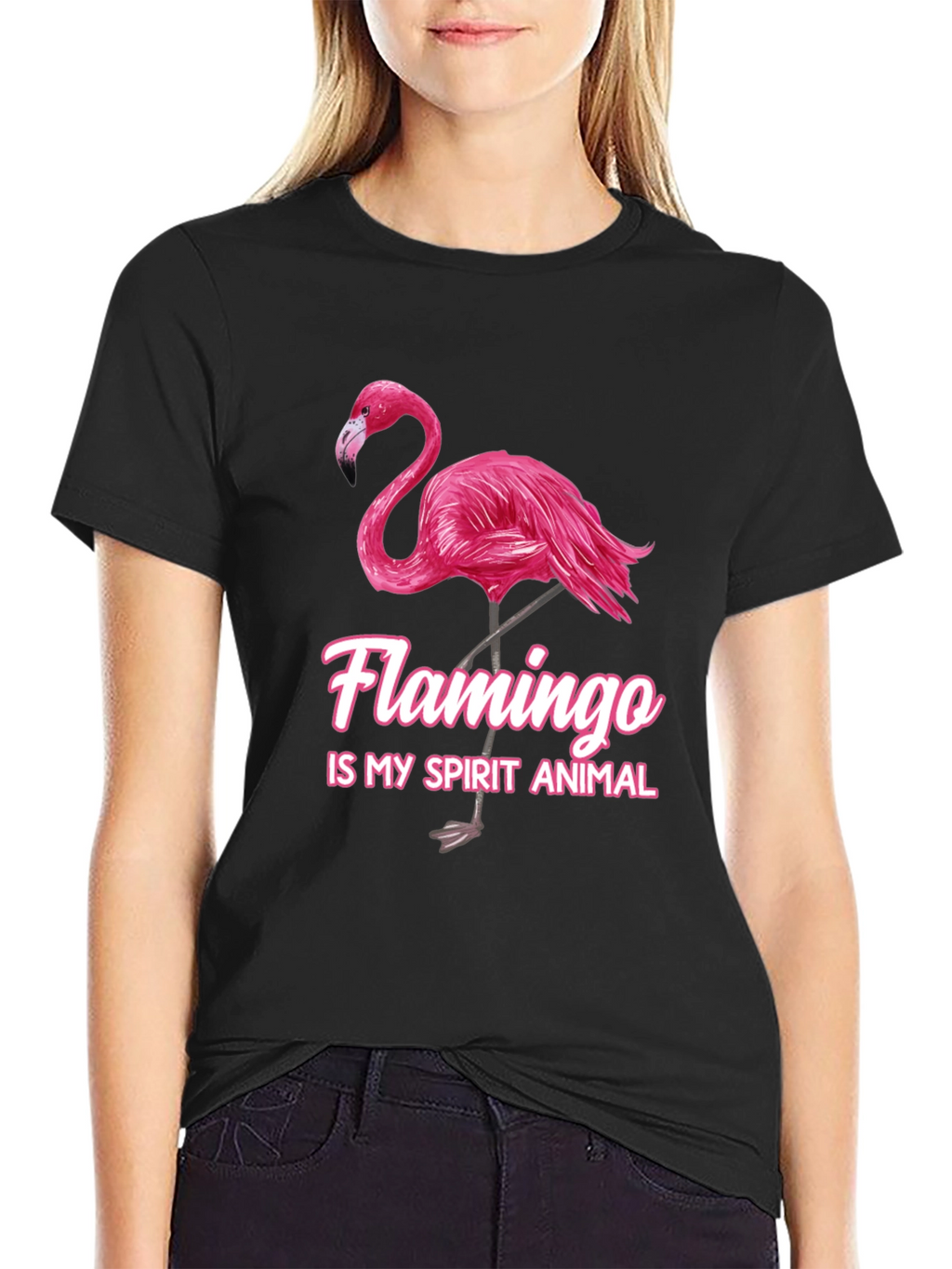 Flamingo Spirit Animal Graphic T-Shirt