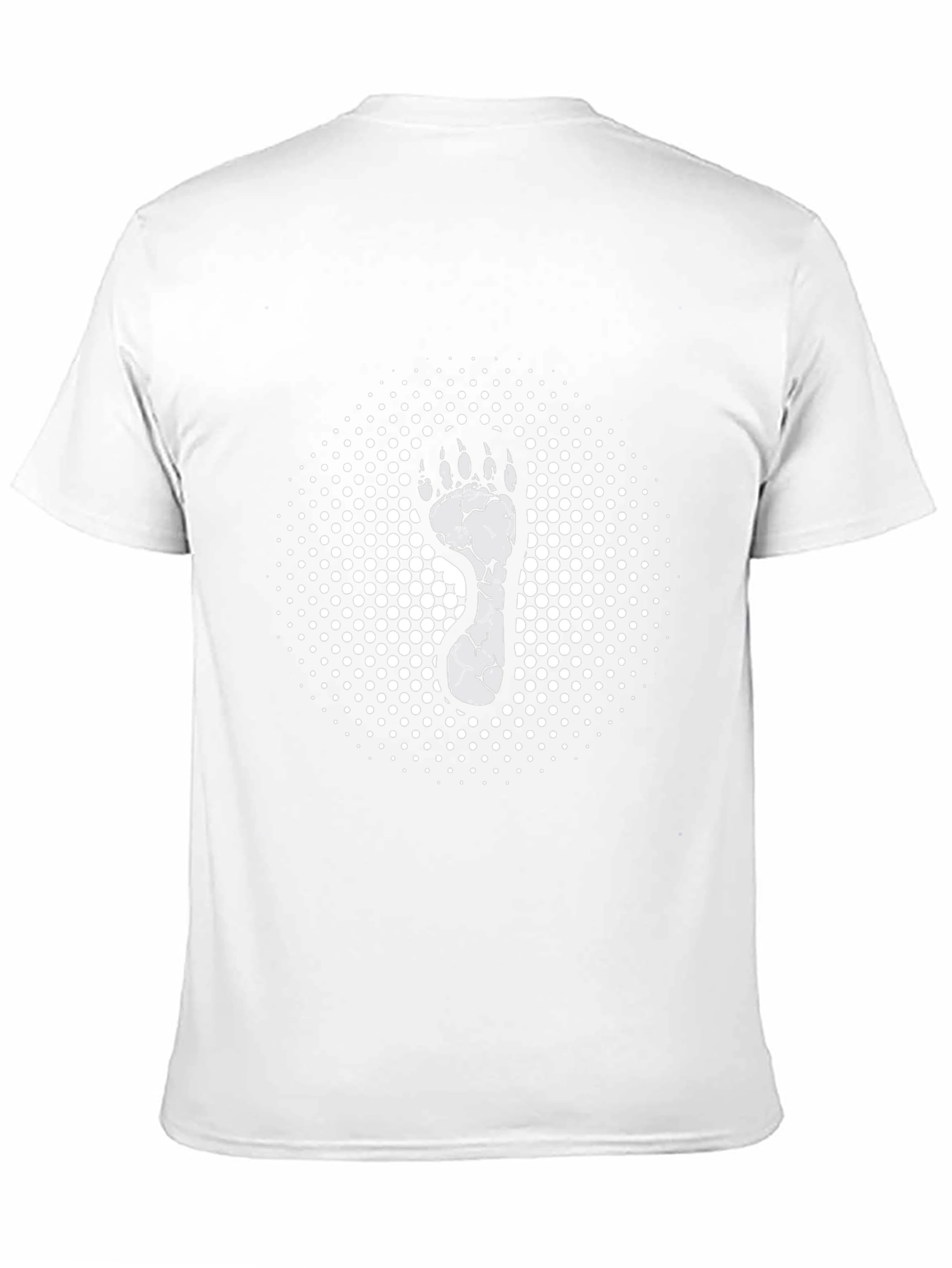 Mens Black T-Shirt with Footprint Graphic