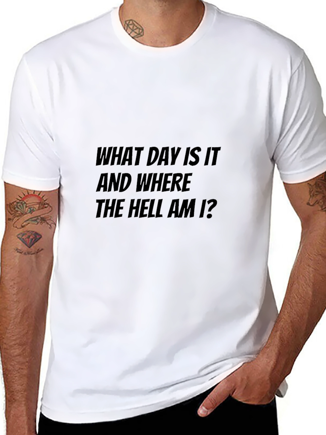 Humorous What Day Is It Graphic Tee