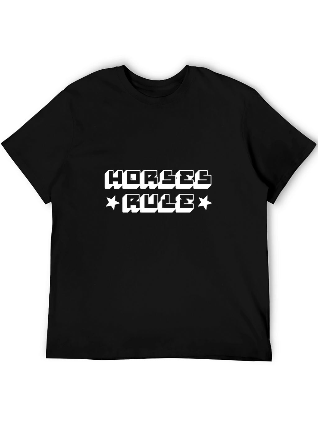 Horses Rule Black T-Shirt