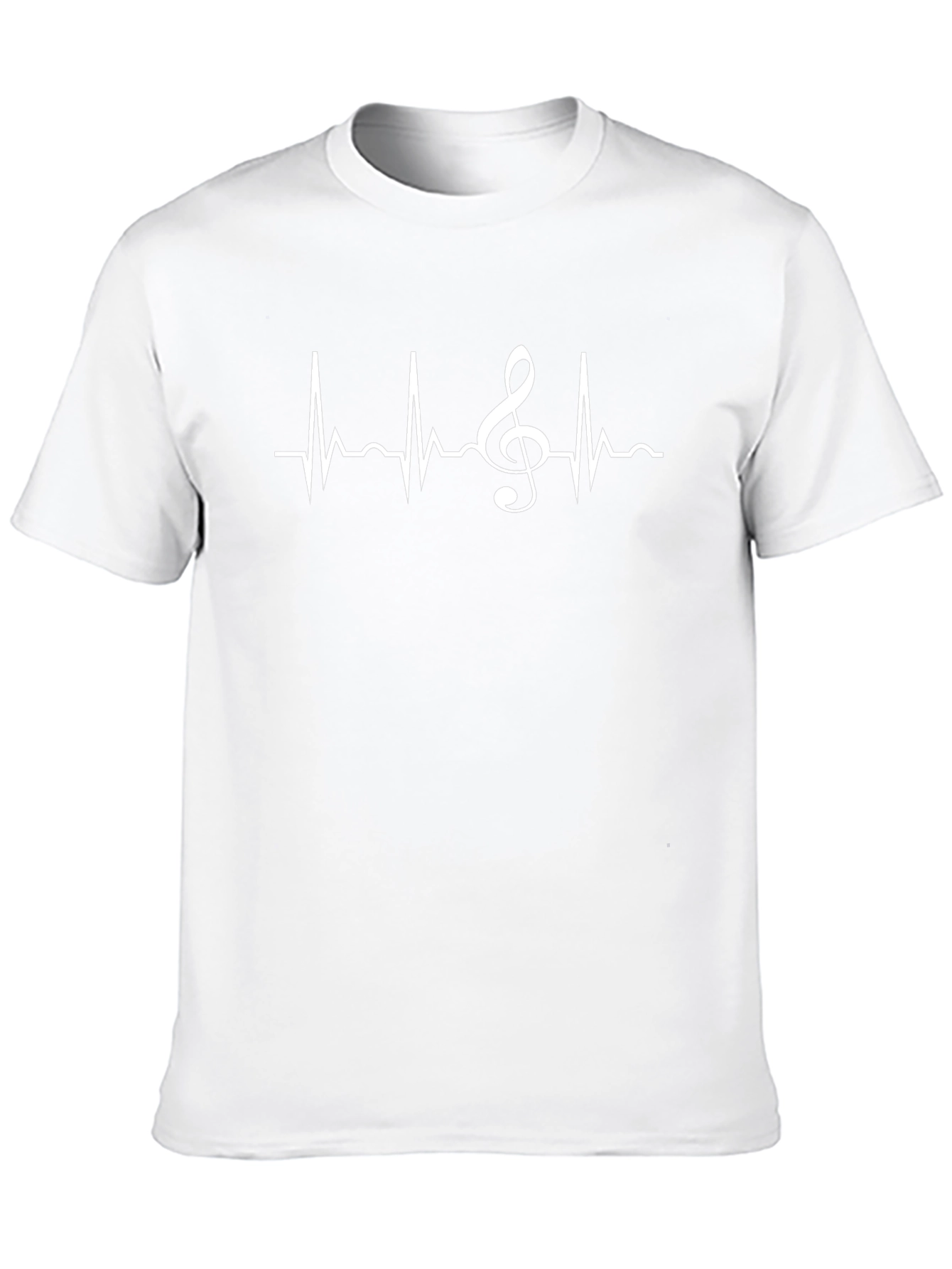 Music Heartbeat T-Shirt - Stylish Black Tee