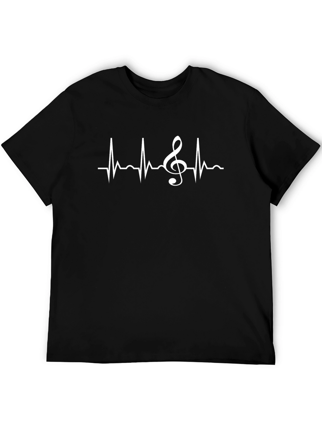 Music Heartbeat T-Shirt - Stylish Black Tee