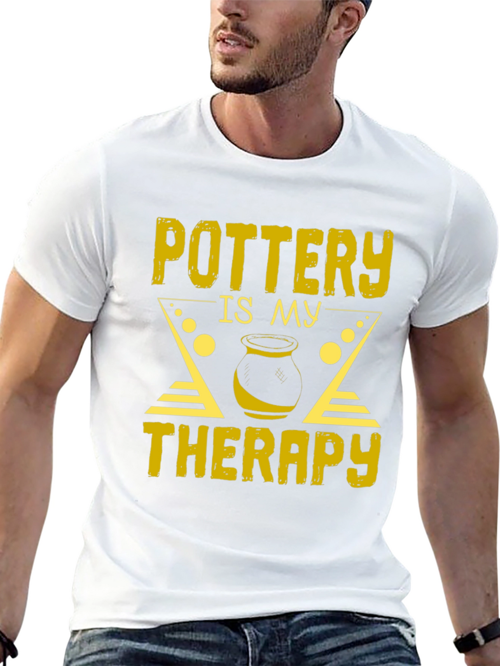 Pottery is My Therapy T-Shirt - Black