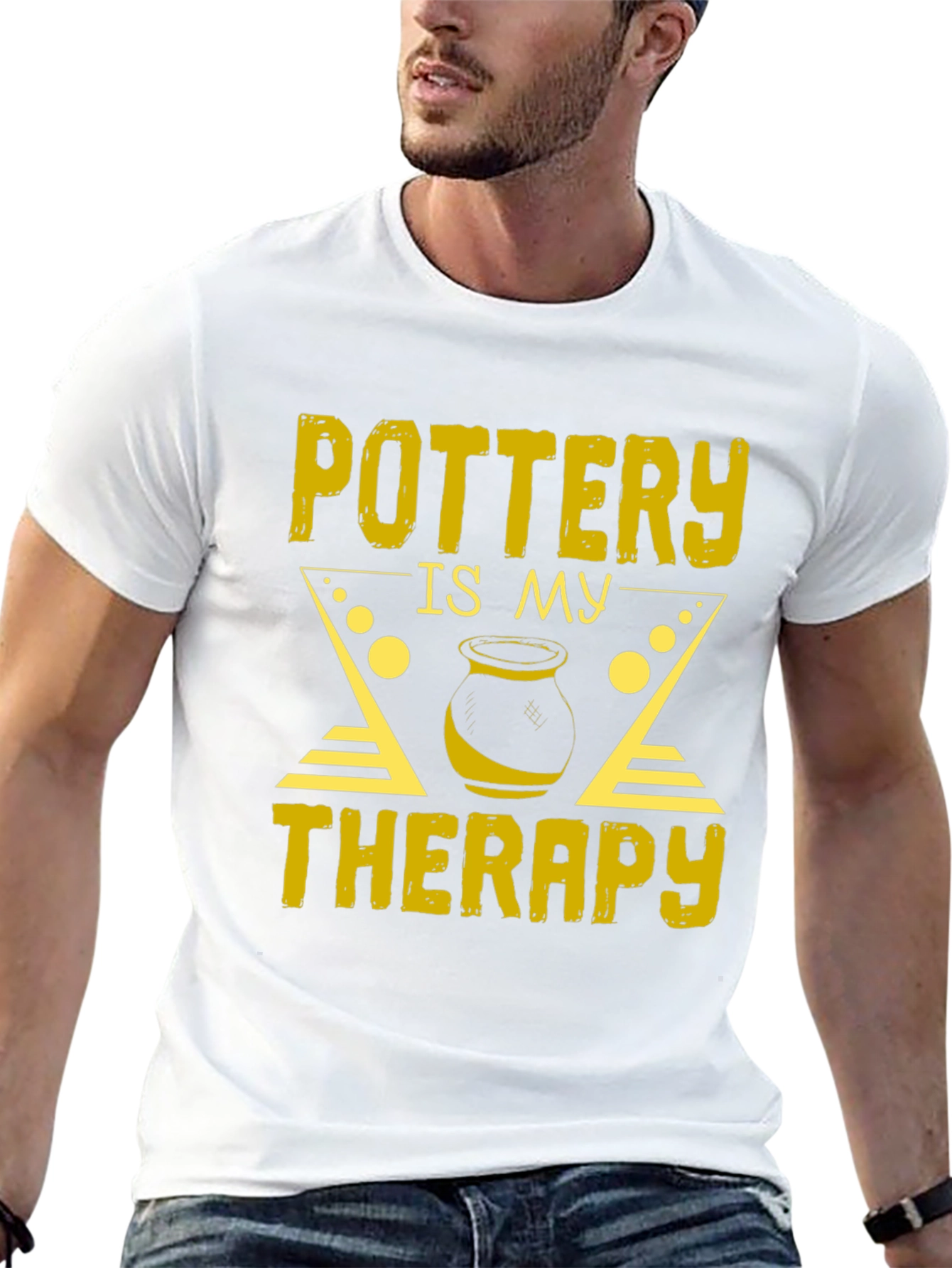 Pottery is My Therapy T-Shirt - Black