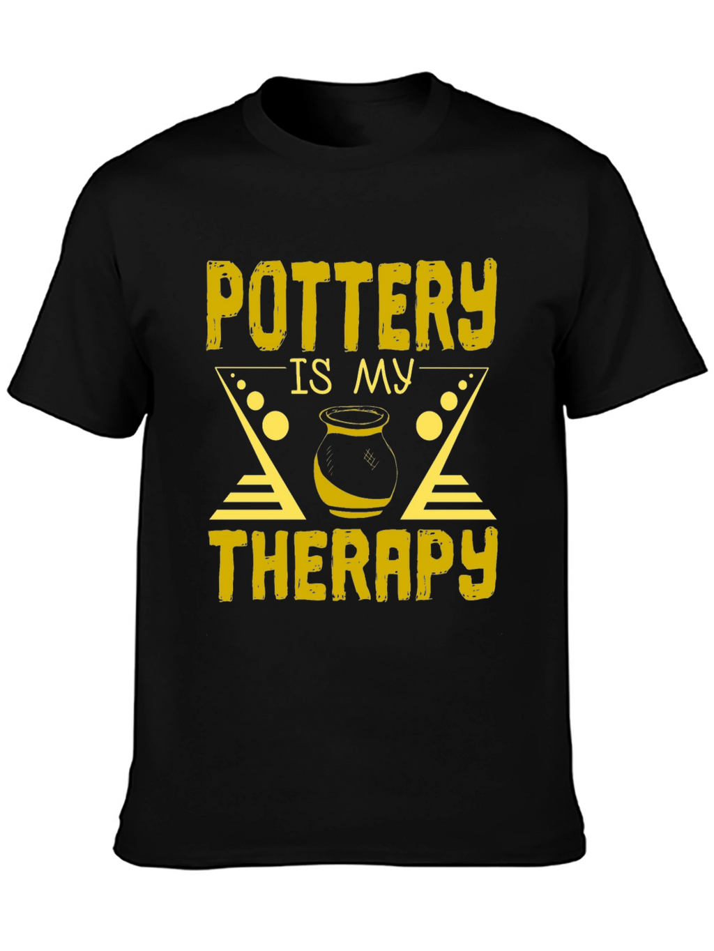 Pottery is My Therapy T-Shirt - Black