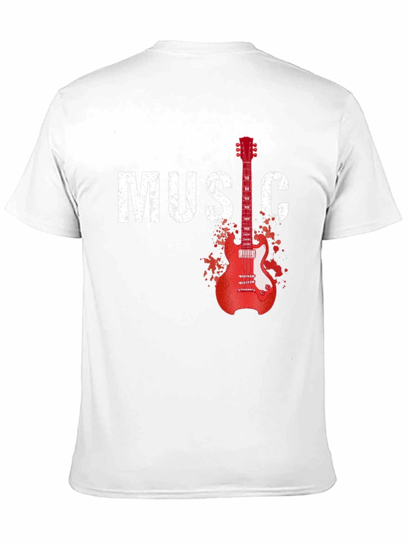 Music Guitar Graphic T-Shirt - Black