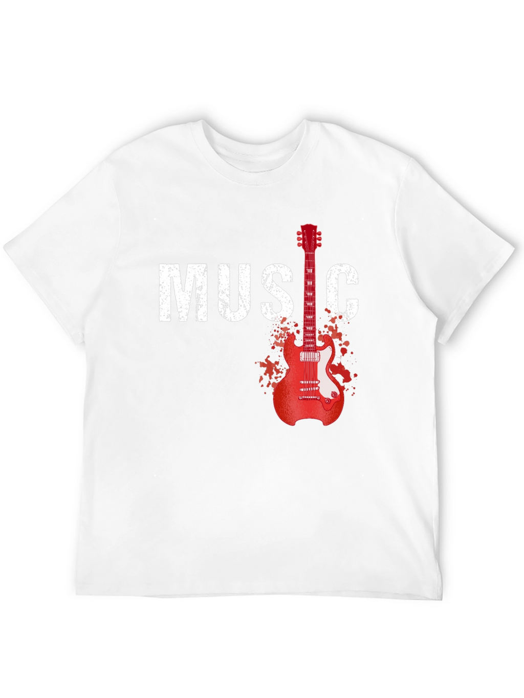 Music Guitar Graphic T-Shirt - Black