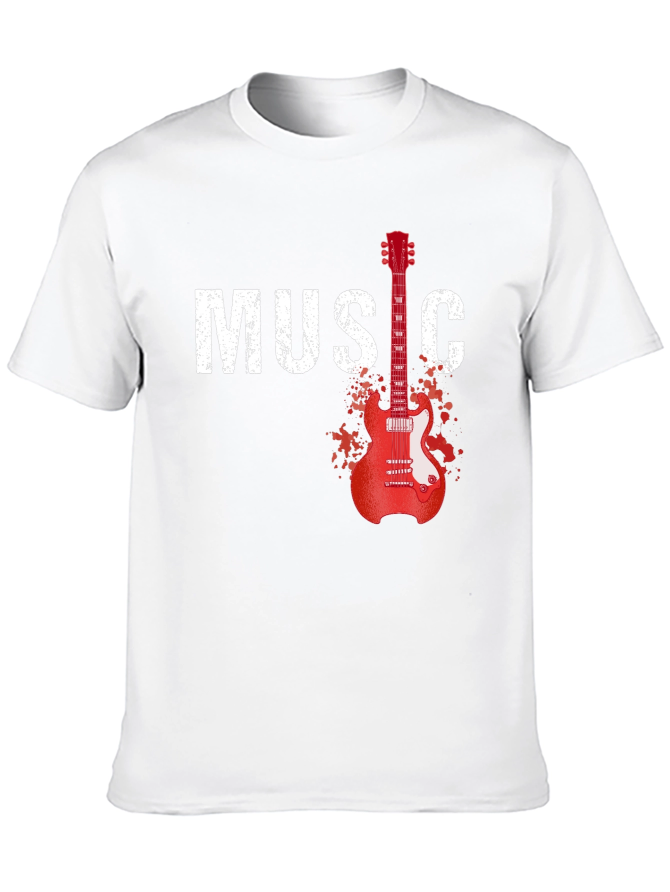 Music Guitar Graphic T-Shirt - Black