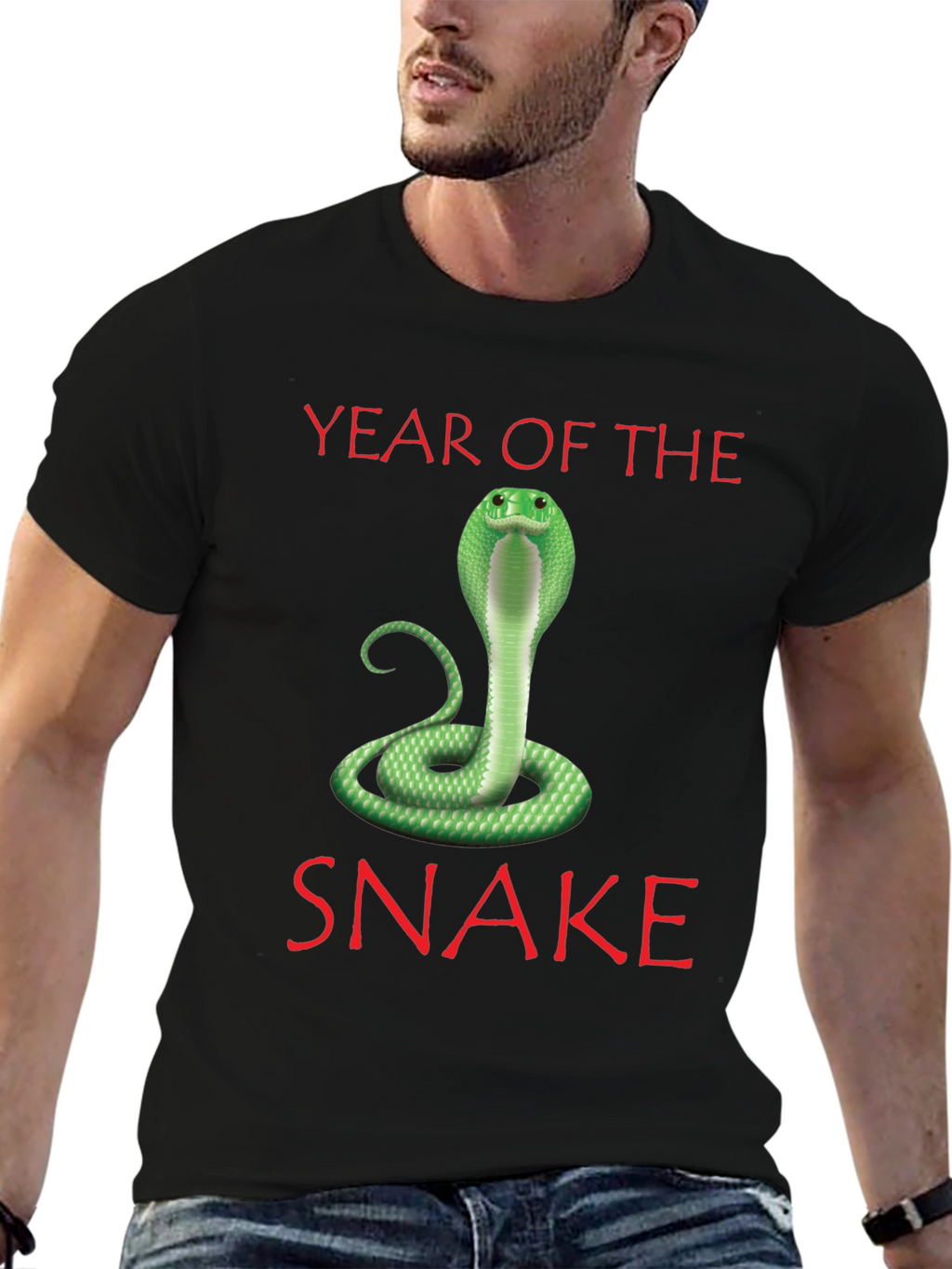 Year of the Snake T-Shirt - Green Cobra Design