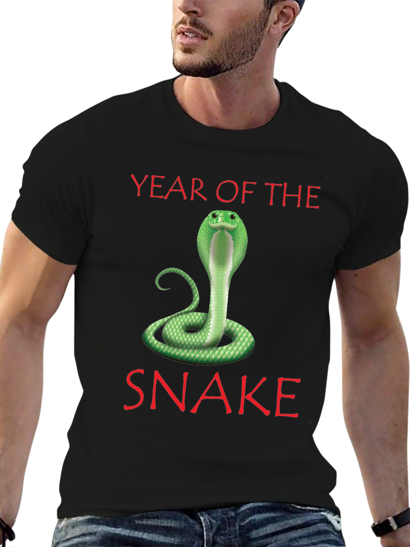 Year of the Snake T-Shirt - Green Cobra Design