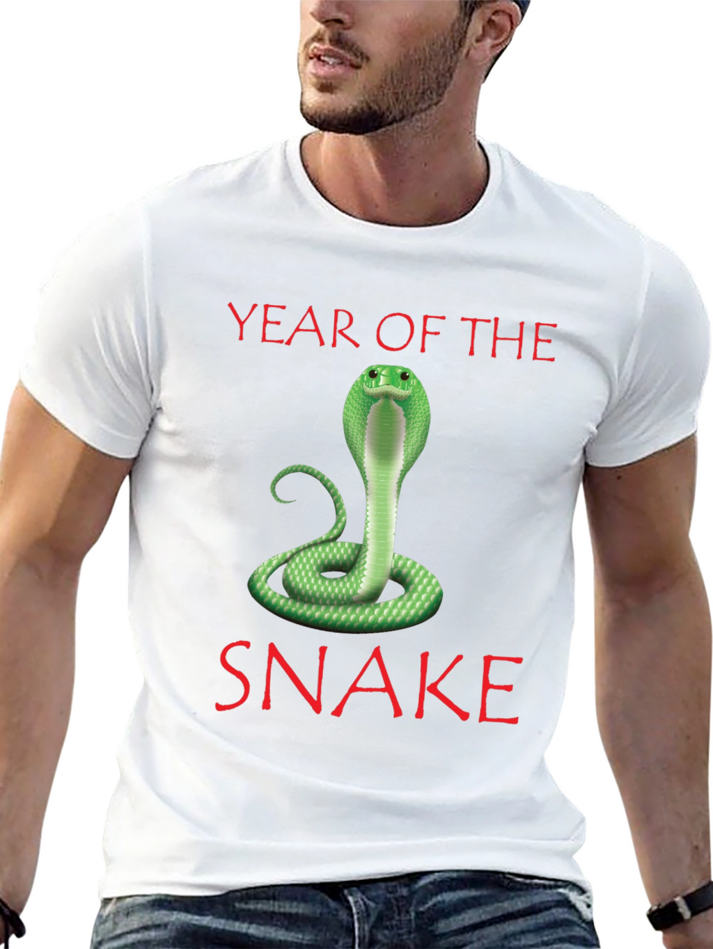 Year of the Snake T-Shirt - Green Cobra Design