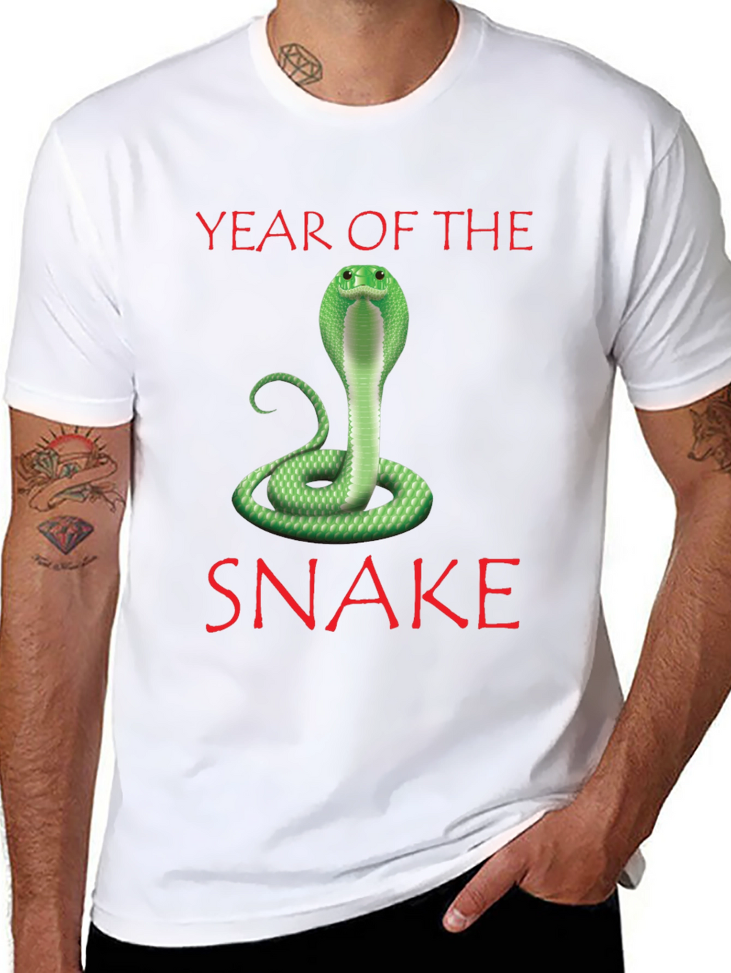 Year of the Snake T-Shirt - Green Cobra Design