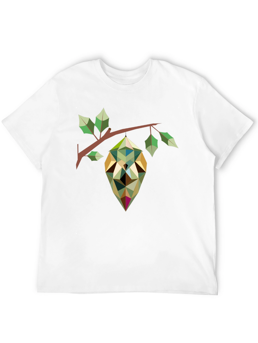 Geometric Pod Print Black T-Shirt
