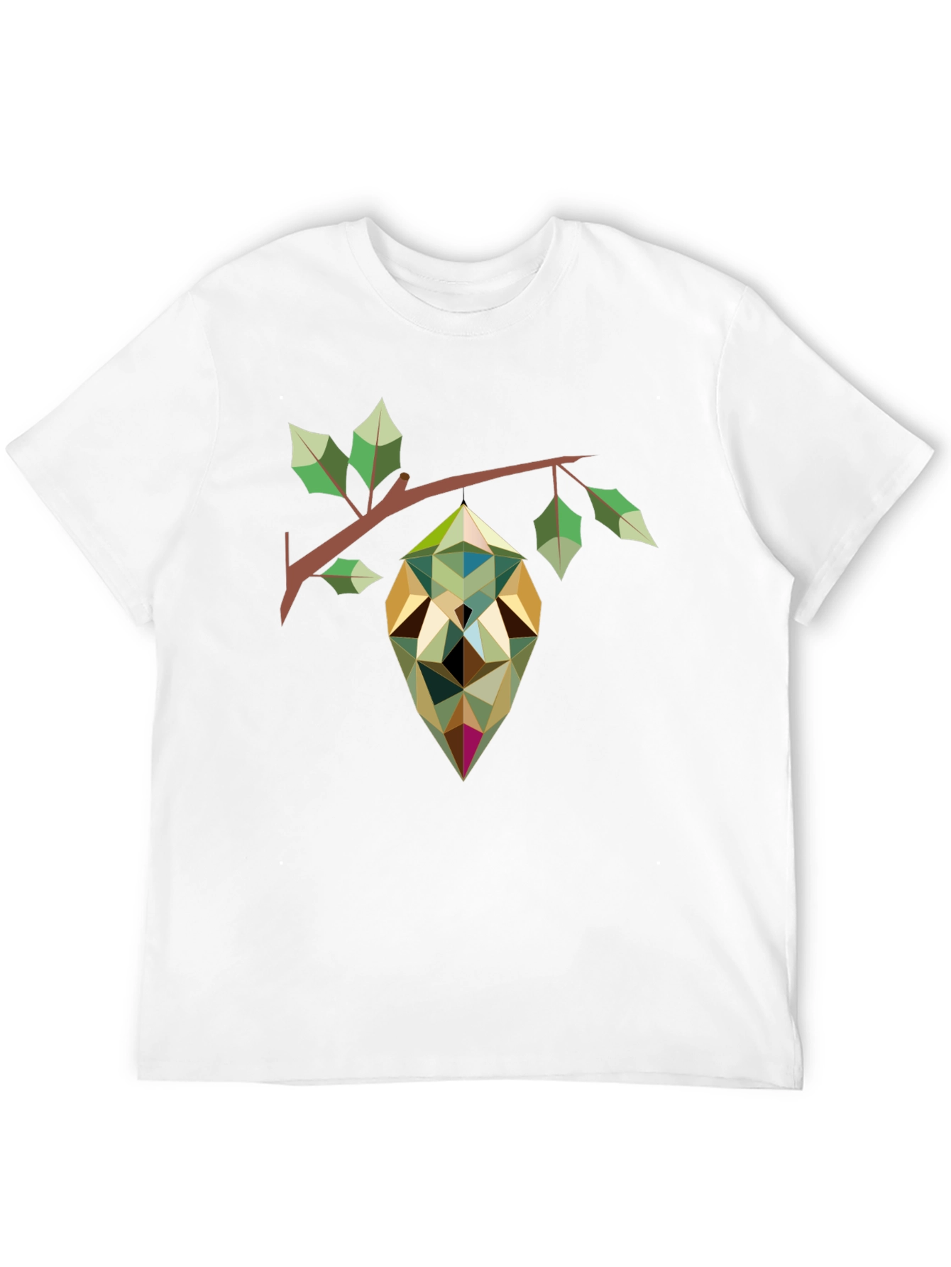 Geometric Pod Print Black T-Shirt