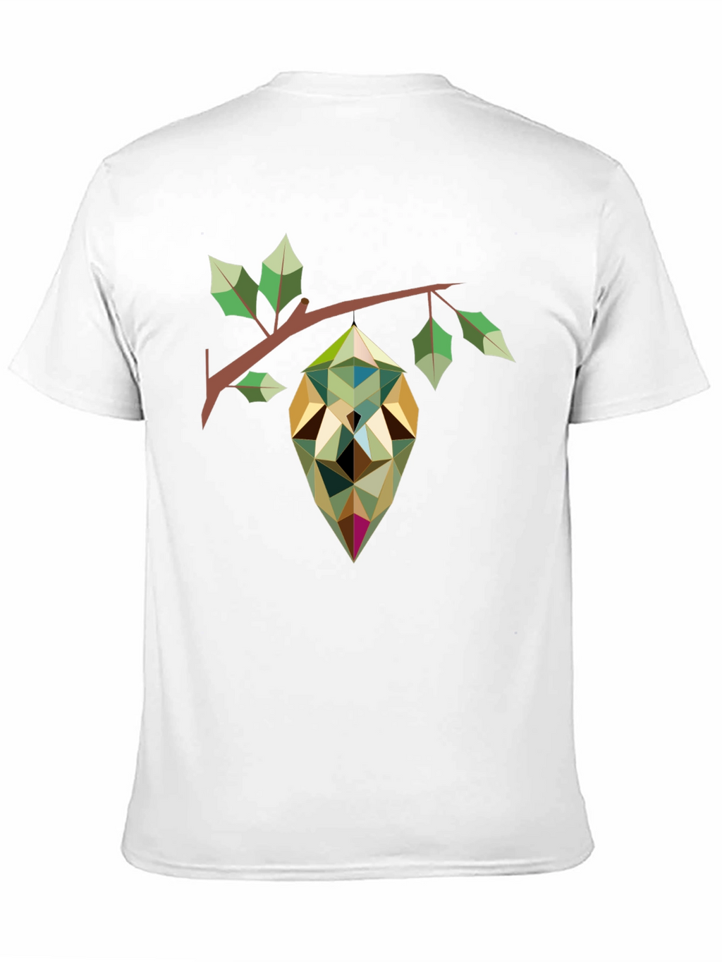 Geometric Pod Print Black T-Shirt