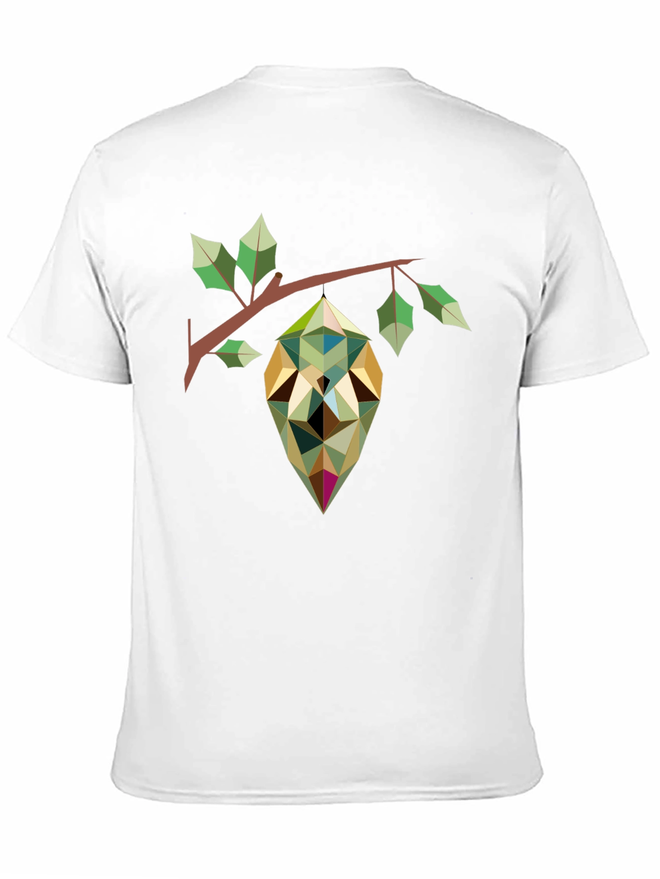 Geometric Pod Print Black T-Shirt