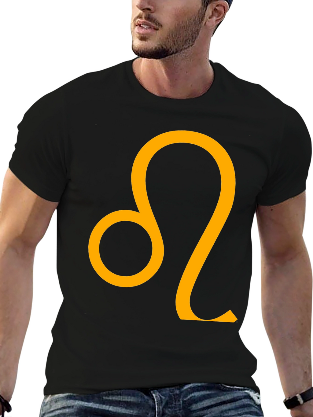 Leo Zodiac Sign Black T-Shirt