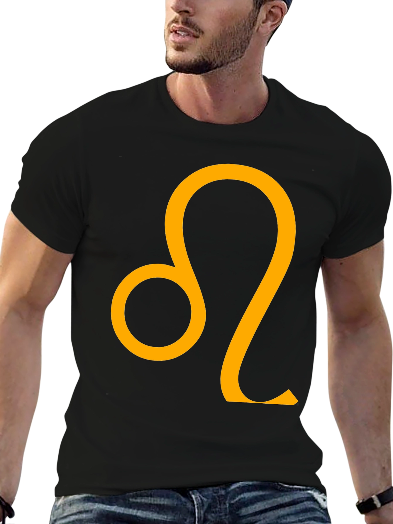 Leo Zodiac Sign Black T-Shirt