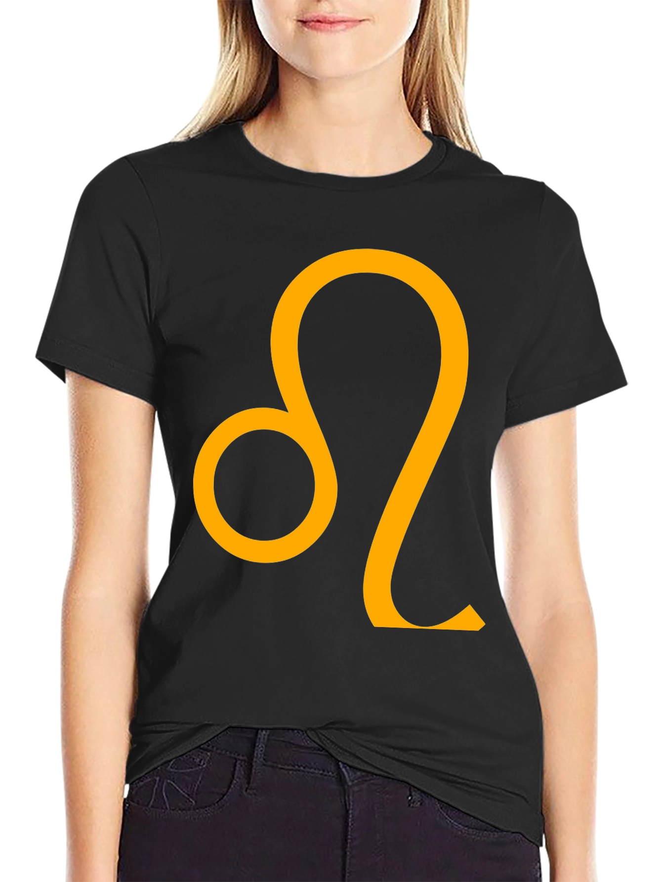 Leo Zodiac Sign Black T-Shirt