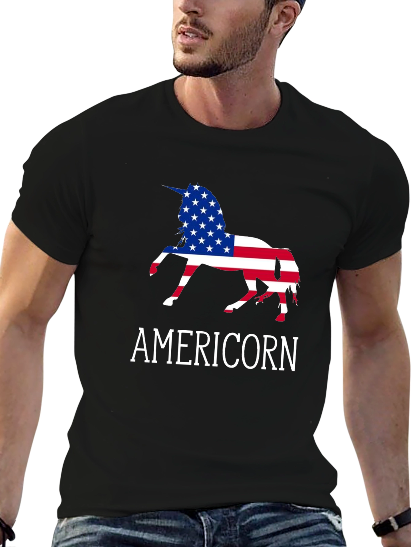 Americorn USA Flag Unicorn T-Shirt