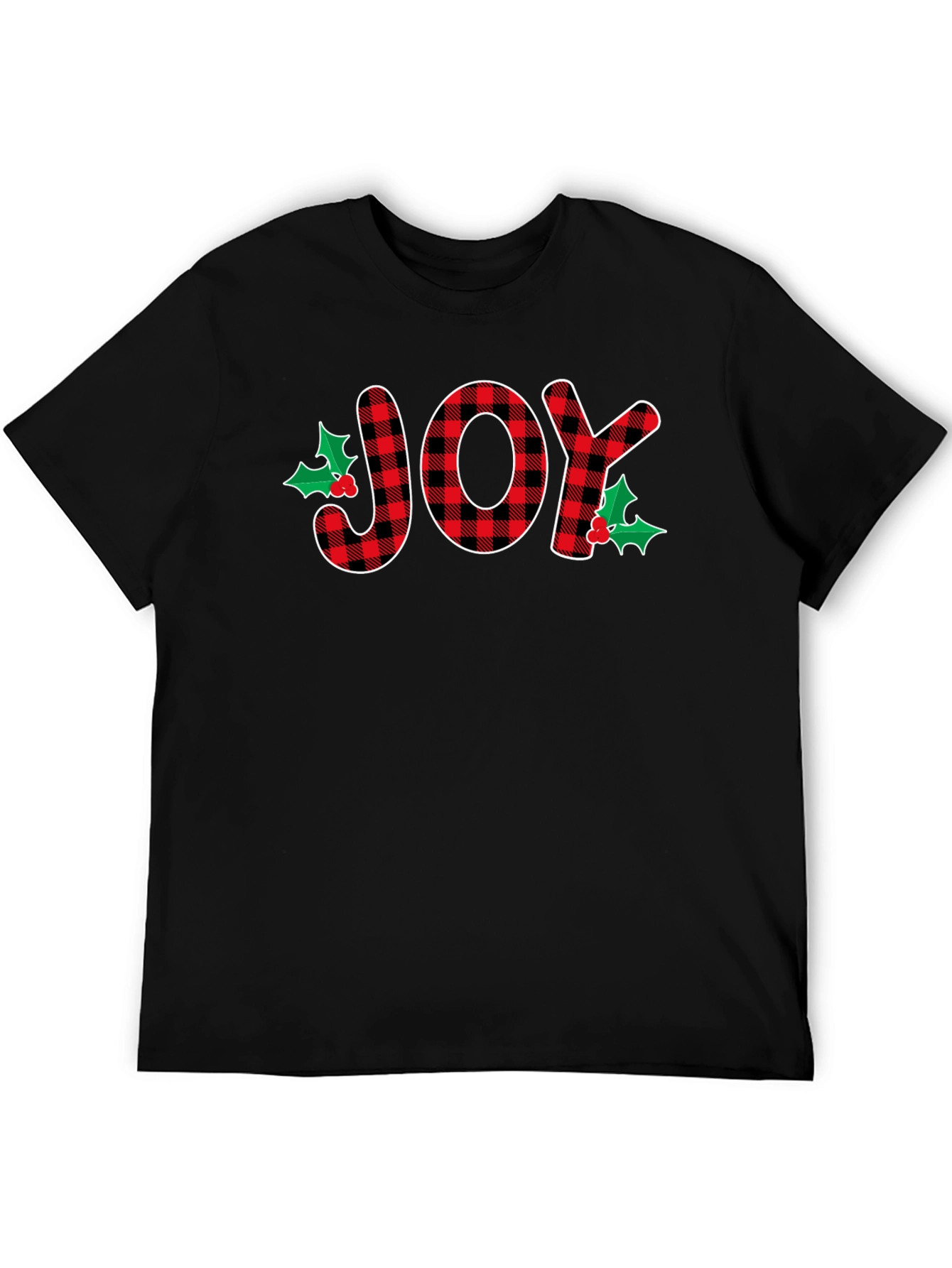 Joy Plaid Graphic T-Shirt