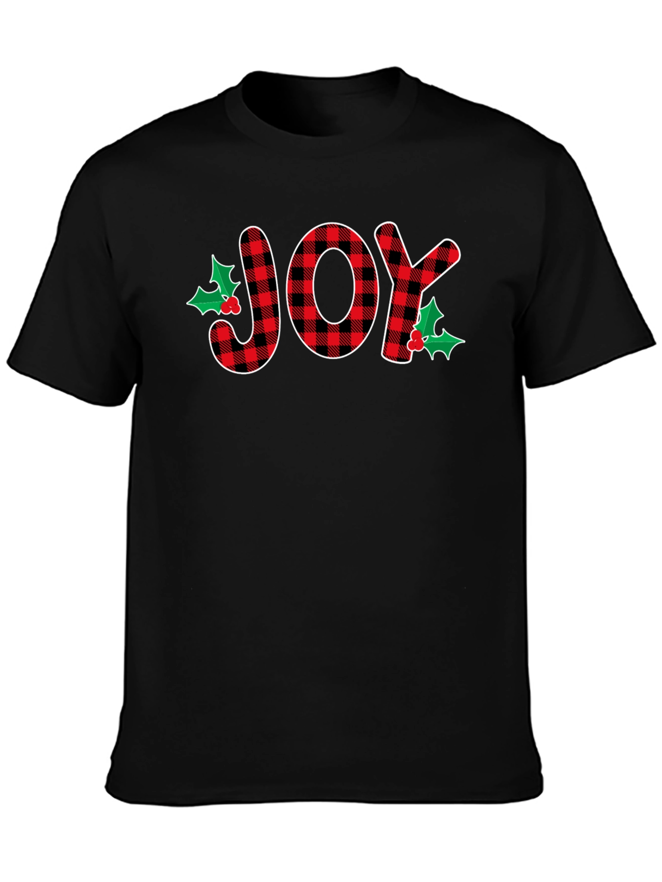Joy Plaid Graphic T-Shirt