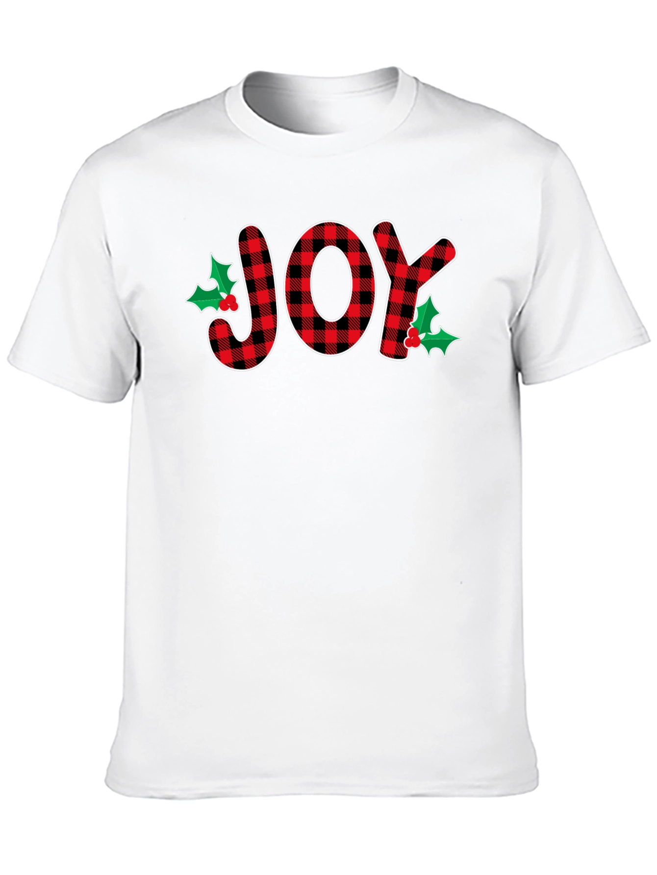 Joy Plaid Graphic T-Shirt