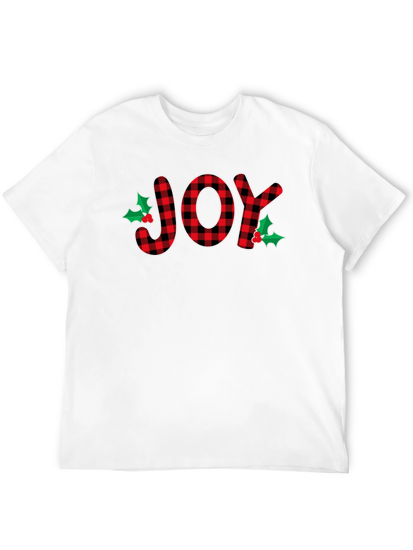 Joy Plaid Graphic T-Shirt