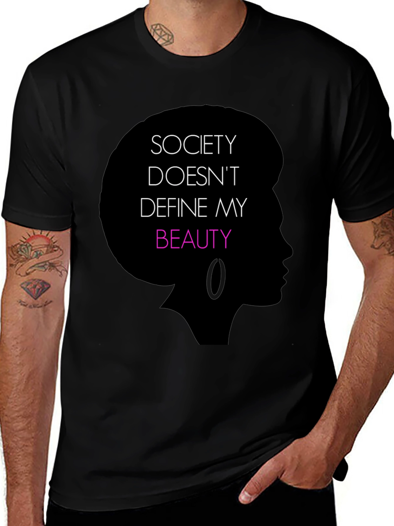 Empowering Black T-Shirt: Society Doesnt Define My Beauty