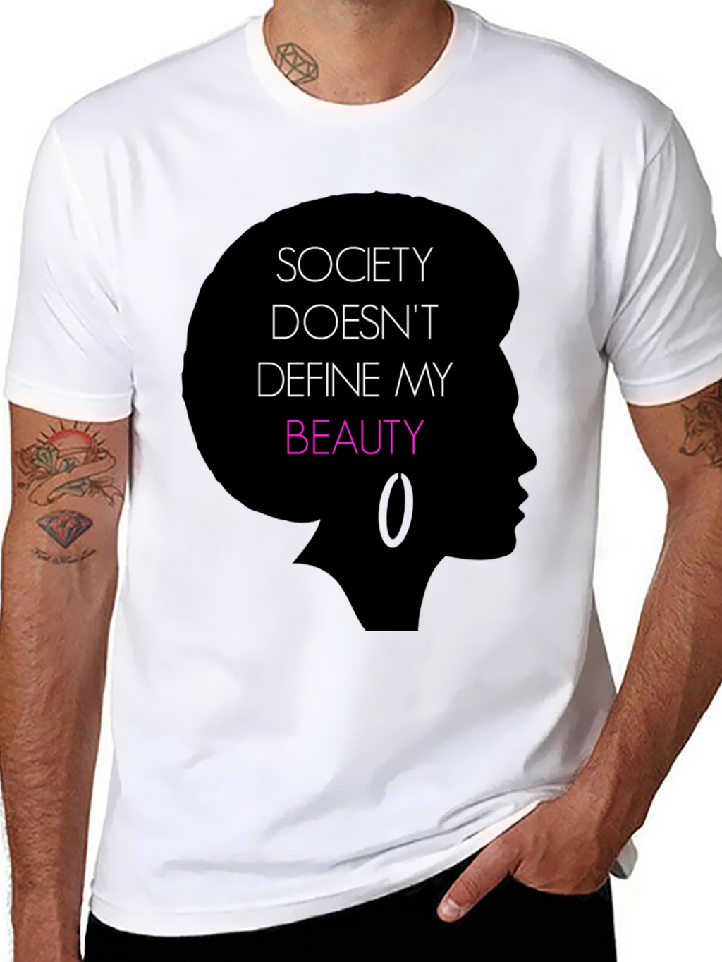 Empowering Black T-Shirt: Society Doesnt Define My Beauty