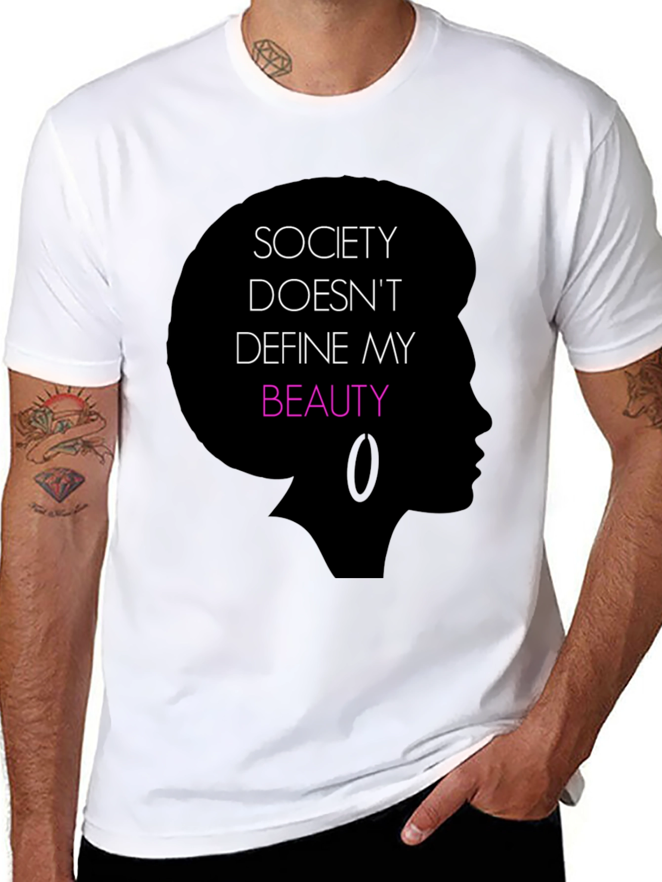 Empowering Black T-Shirt: Society Doesnt Define My Beauty