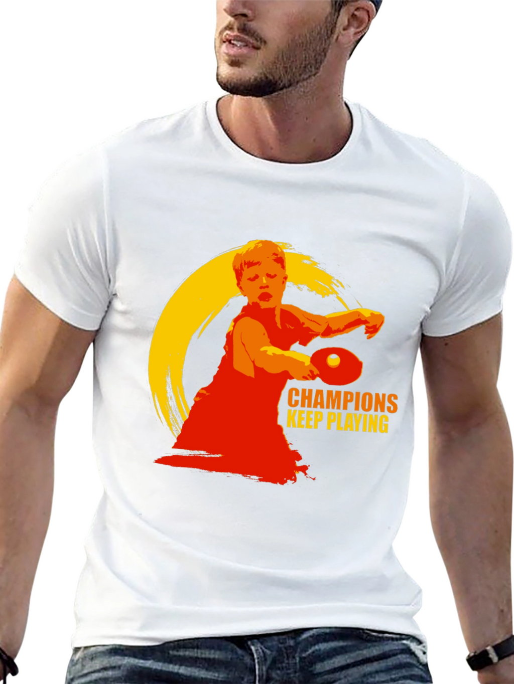 Champions Keep Playing T-Shirt - Table Tennis Design