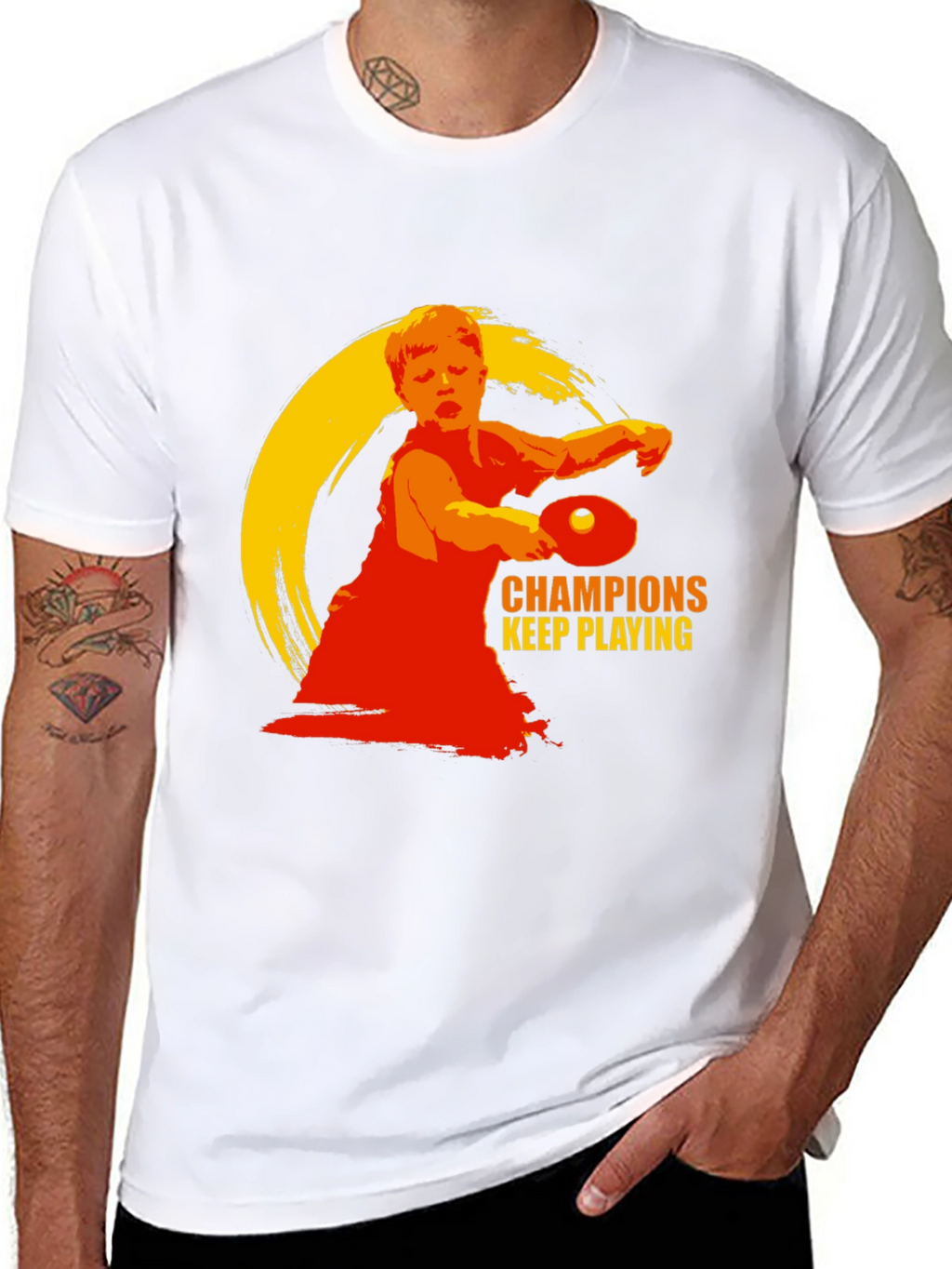 Champions Keep Playing T-Shirt - Table Tennis Design