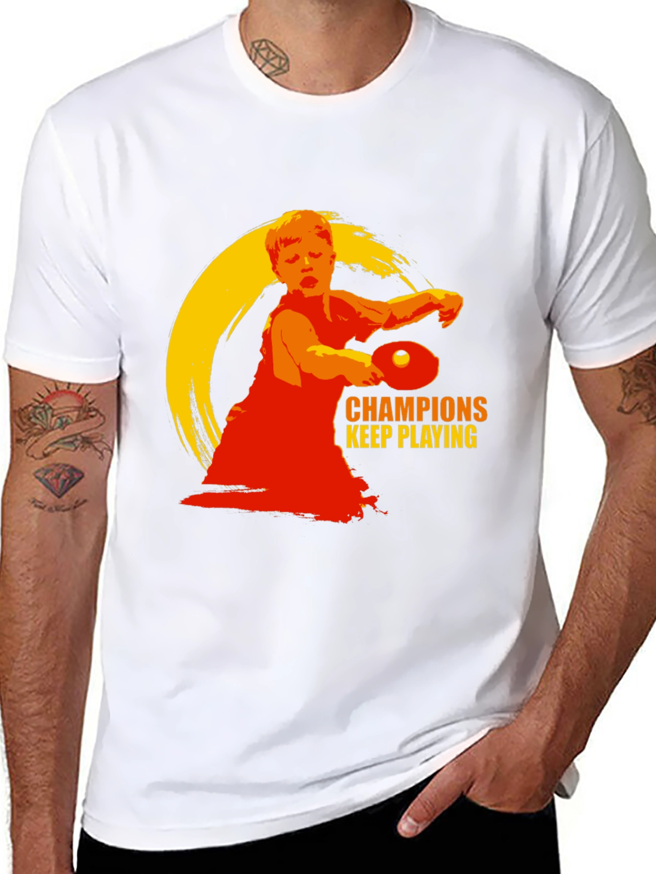 Champions Keep Playing T-Shirt - Table Tennis Design