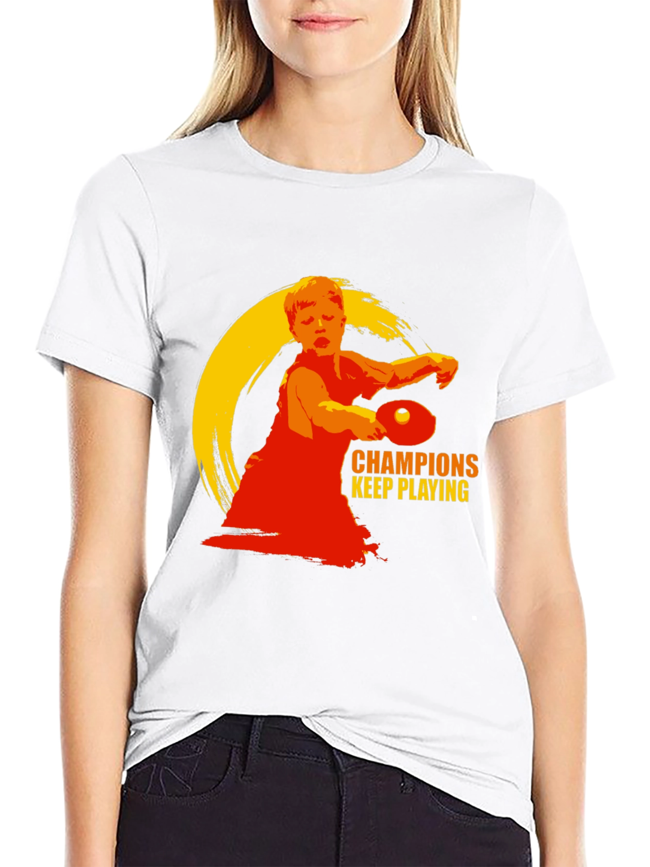 Champions Keep Playing T-Shirt - Table Tennis Design