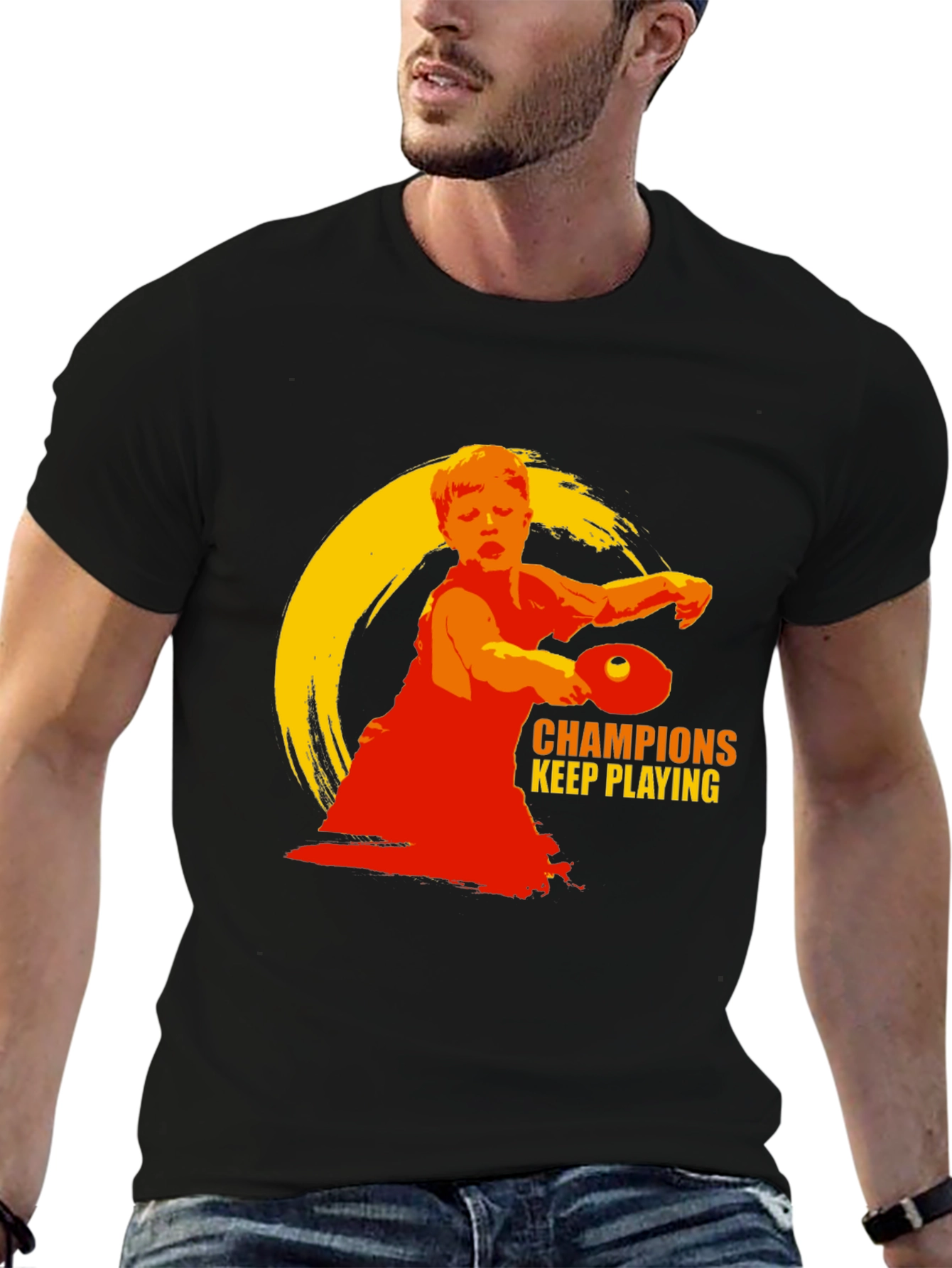 Champions Keep Playing T-Shirt - Table Tennis Design