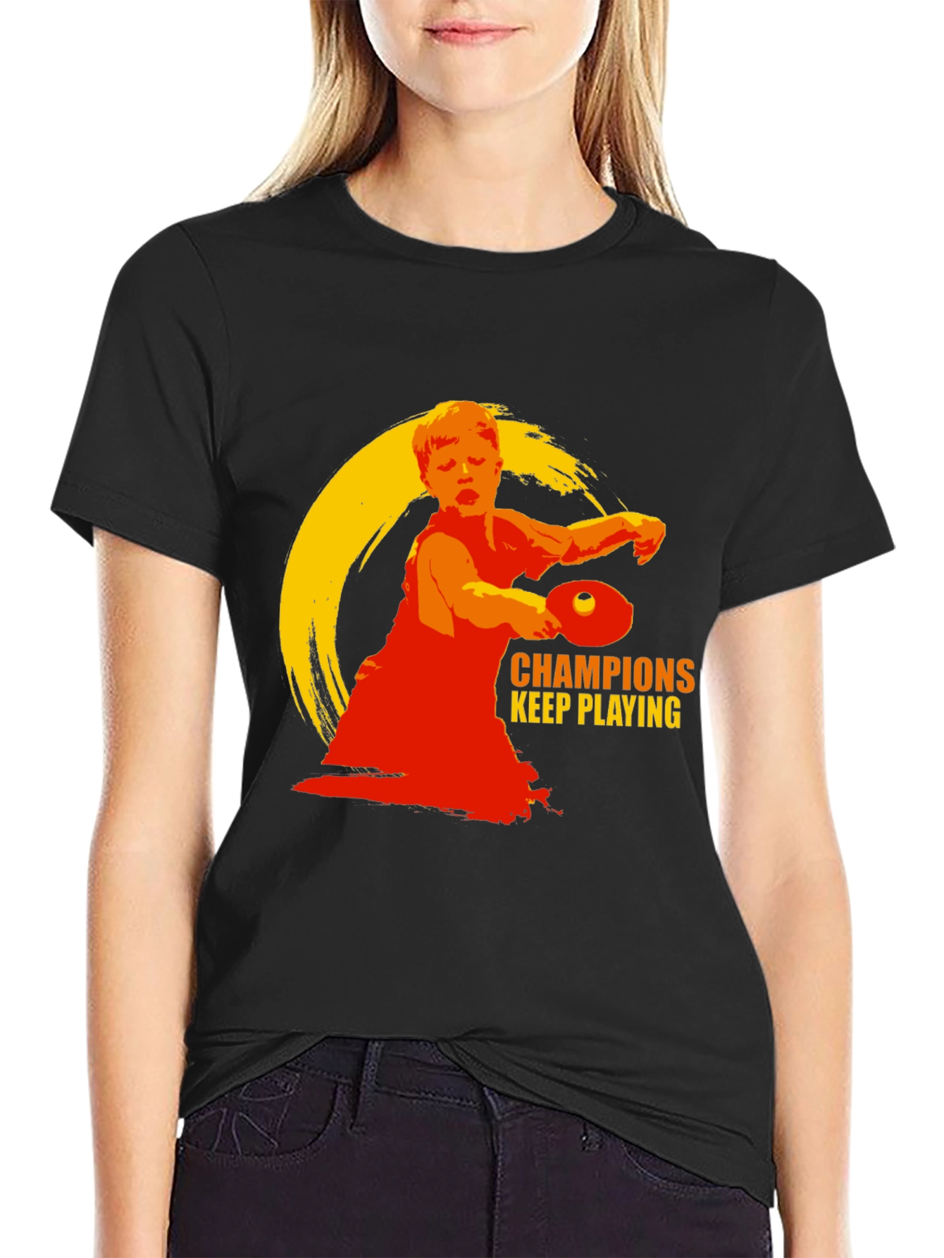 Champions Keep Playing T-Shirt - Table Tennis Design
