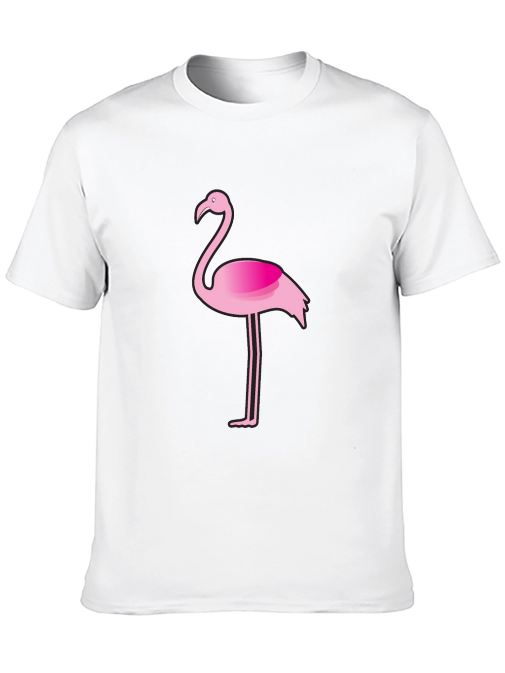 Flamingo Graphic Tee - Casual Black T-Shirt