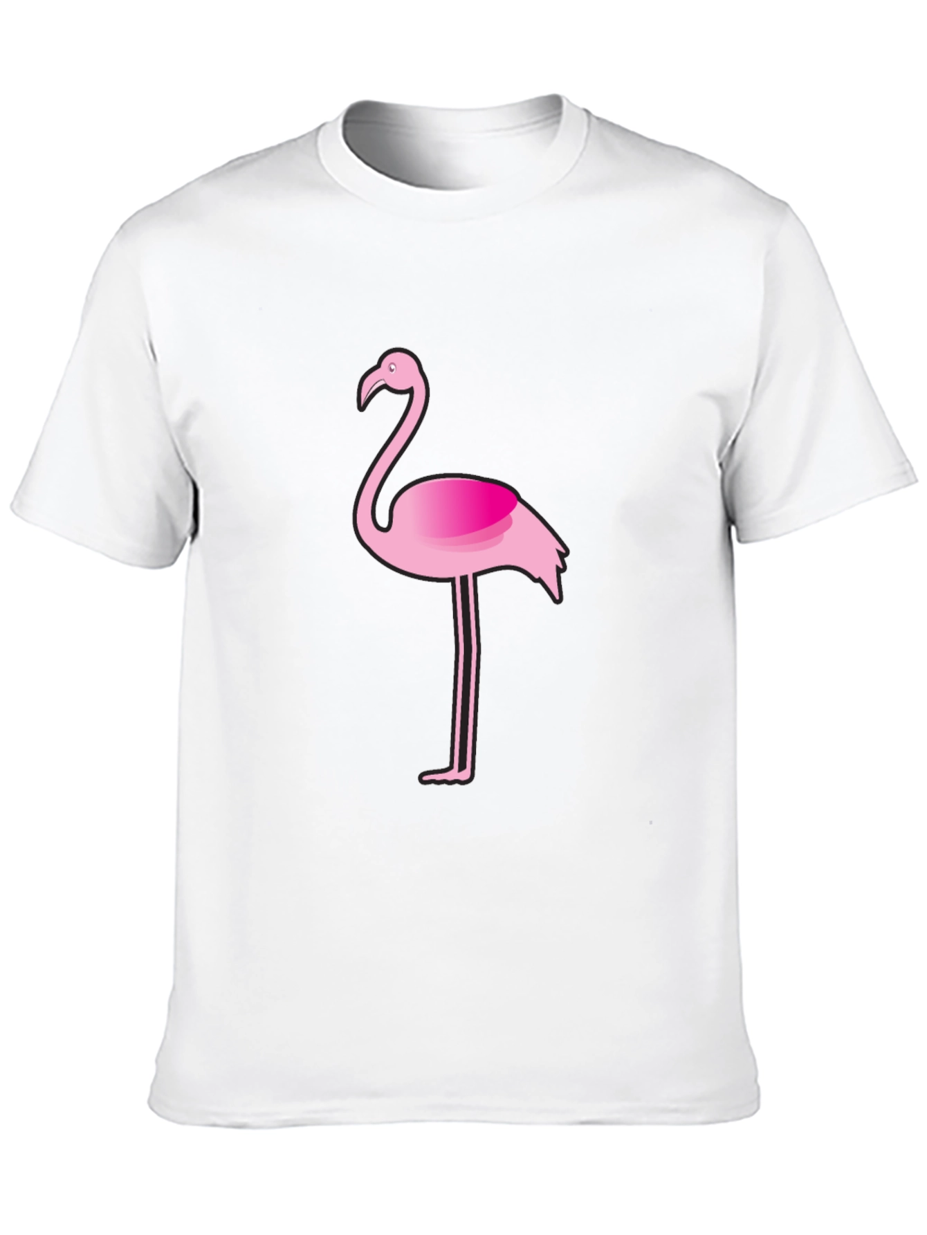 Flamingo Graphic Tee - Casual Black T-Shirt