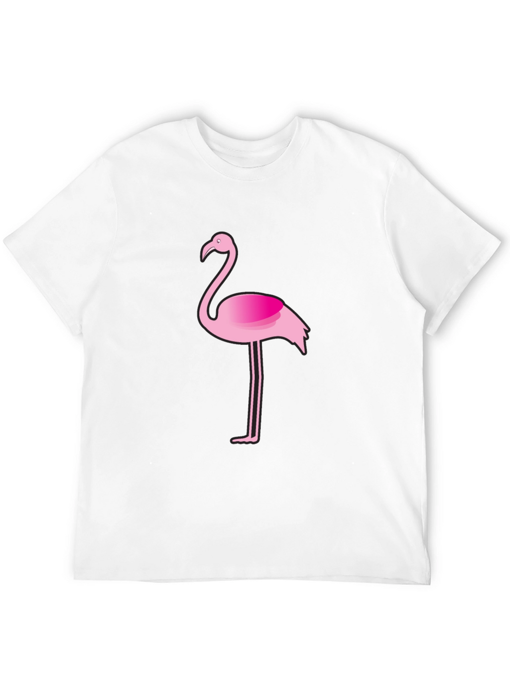 Flamingo Graphic Tee - Casual Black T-Shirt