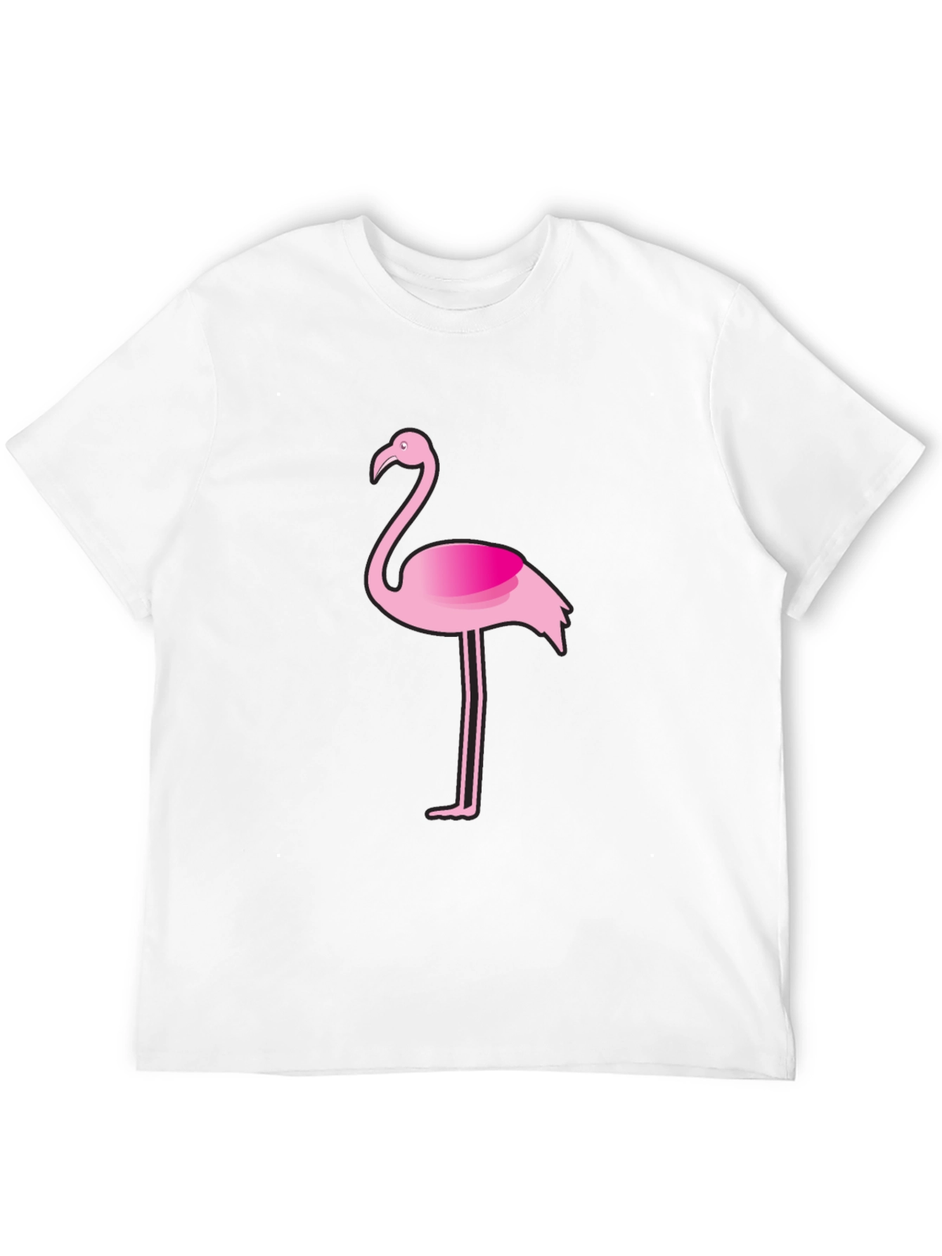 Flamingo Graphic Tee - Casual Black T-Shirt
